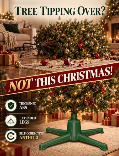 Coolwufan Green Rotating Christmas Tree Stand for 9 ft Artificial Trees