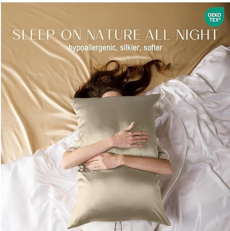 ZIMASILK 100% Pure Mulberry Silk Pillowcase for Hair & Skin - Queen