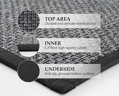 2-Piece Washable Kitchen Rug Set, Non-Slip Absorbent Runner Floor Mats