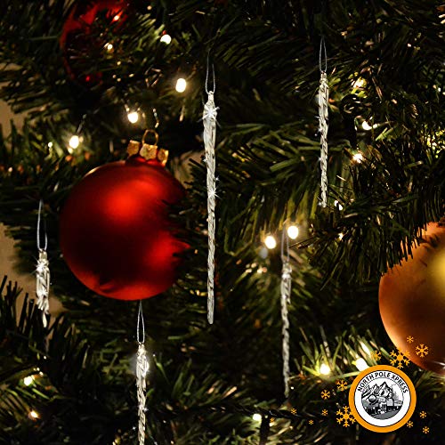 Twisted Clear Glass Icicle Ornaments - Set of 24 Christmas Tree Decorations