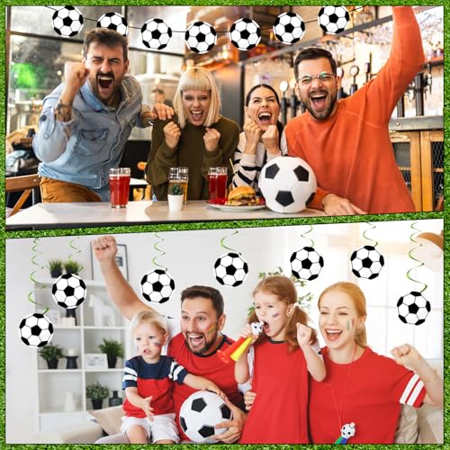 18 Pcs Soccer Ball Paper Cutouts, 7-Inch Double-Sided Sports Party Decor