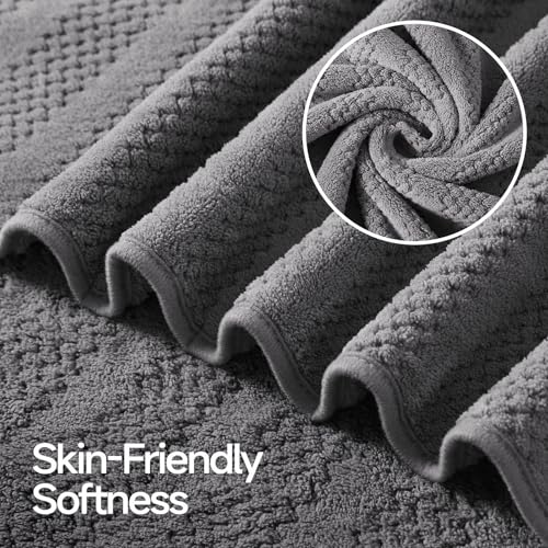ecolook Extra Large Microfiber Bath Towels Set of 4 - 31x63 Quick Dry