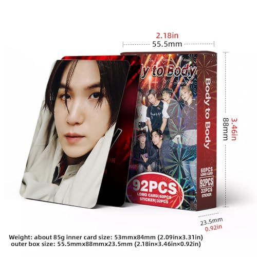 92-Piece Photo Album Accessory Set with 60 Lomo Cards and 32 Stickers