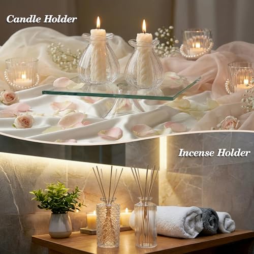 40-Piece Small Clear Glass Bud Vases Bulk Set for Table Centerpieces