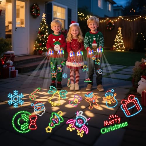 Christmas Finger Lights 36pc - Kids’ Party Favors, Stocking Stuffers, Classroom Rewards (Variation: Christmas)
