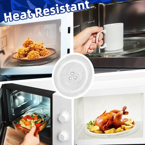 9.6 Inch Microwave Glass Turntable Plate Replacement Tray for 0.7 Cu Ft Ovens