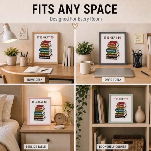 It Is Okay To Feel Poster Boho Classroom Sign 8x10 Unframed