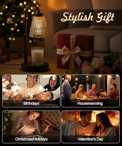 Candle Warmer Lamp with Timer & Remote Control - Adjustable Height