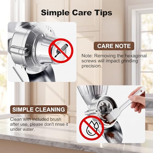 All-Metal Grain Mill Attachment for Stand Mixers, 9-Level Adjustable Flour Mill