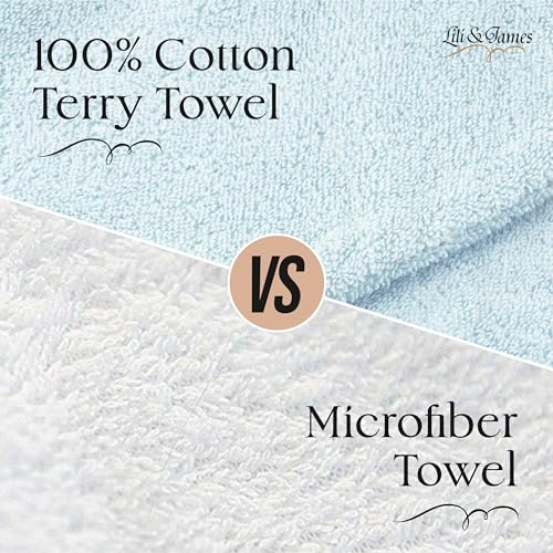 100% Cotton Hair Towel Wrap - Quick Dry Anti-Frizz Turban for All Hair Types