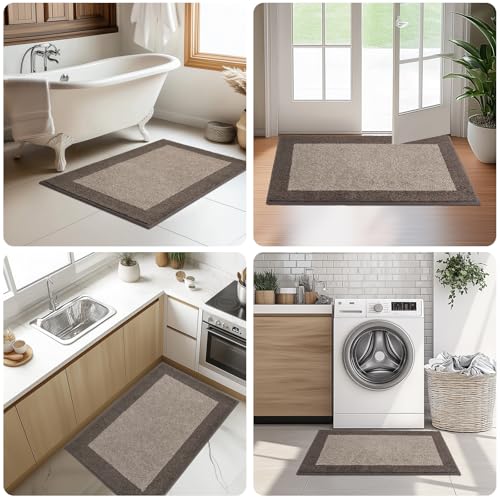 Non-Slip Kitchen Rug 24" x 36" - Absorbent Machine Washable Floor Mat
