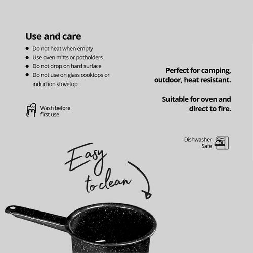 Granite Ware Non-Stick Saucepan Set with Steel Core, 1 & 2 Quart - Durable & Scratch-Resistant Pot for Soups and Sauces - Fast, Even Heating - Non-Toxic Cookware Essentials (Speckled Black)