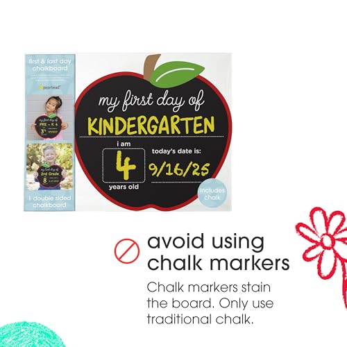 First and Last Day of School Reusable Apple Chalkboard Photo Prop