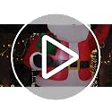 8FT Santa Inflatable Christmas Decor with Rotating Gift & Lights