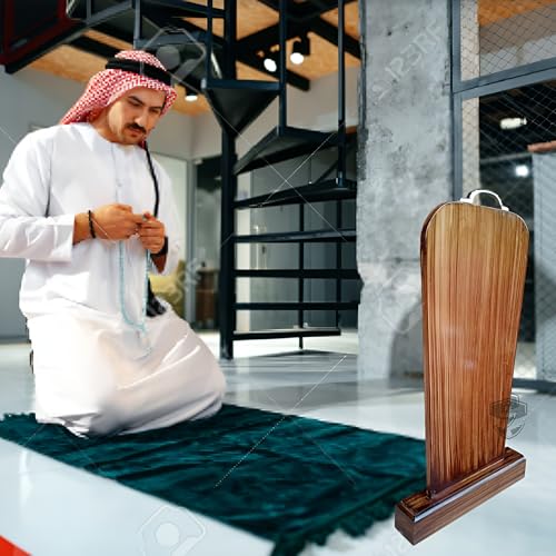 Prayer Barrier Namaz Sutra - Wooden Islamic Prayer Divider for Home Mosque Office - Multicolor Line, Simple Variation