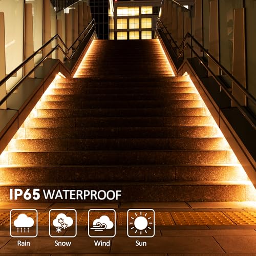 24ft LED Rope Light, Waterproof Warm White Flexible Strip for Indoor Outdoor
