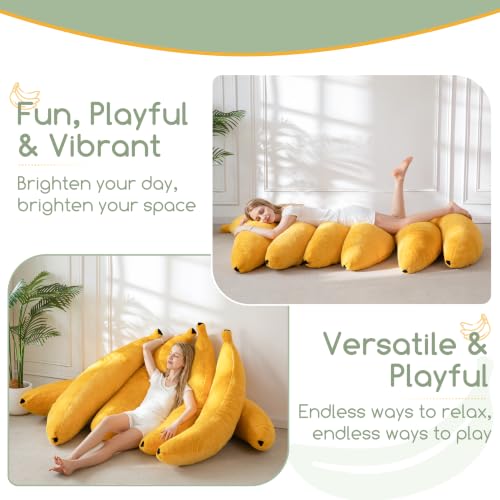 Banana Shape Memory Foam Body Pillow - Soft Decorative Cushion