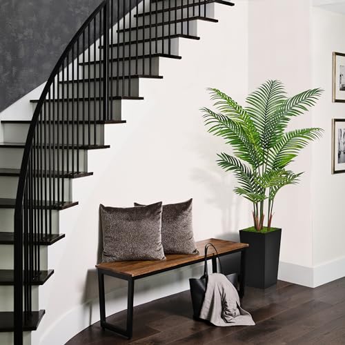 5FT Artificial Palm Tree with Planter - Faux Areca Floor Plant