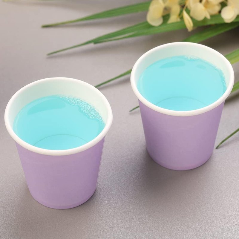 Huaiid 3 Oz 100 Packs Disposable Mouthwash Cups, Bathroom Paper Cups Espresso Cups, Purple Cup for Snack, Bathroom Espresso Perfect for Home Condos Rvs Campers