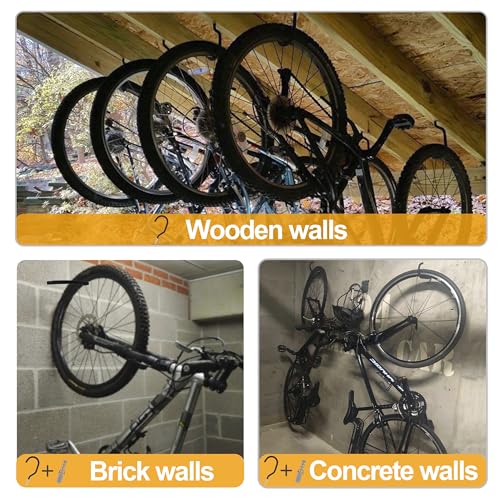 Heavy Duty Screw Hooks 8-Pack for Garage Storage and Bikes