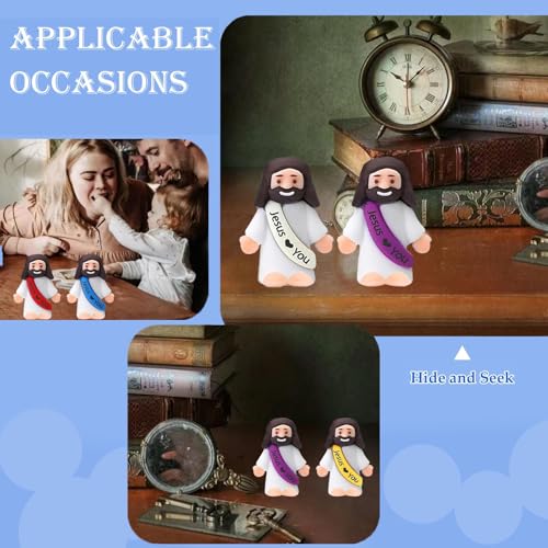 30 Pcs Mini Jesus Figurines - 1.4 Inch Tiny Easter Egg Stuffers & Gifts
