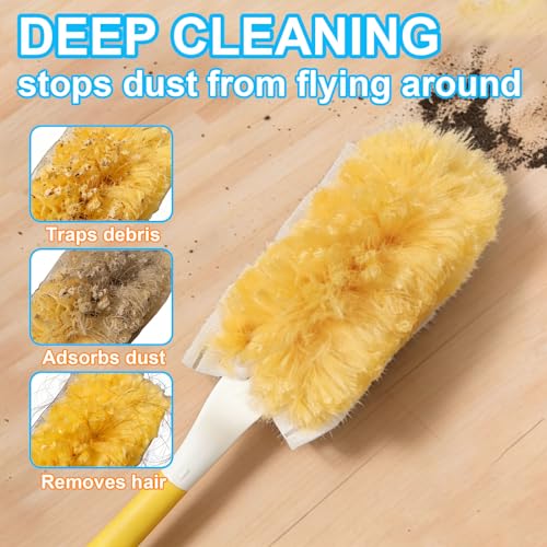 20-Pack 360° Heavy Duty Disposable Duster Refills for Multi-Surface Cleaning