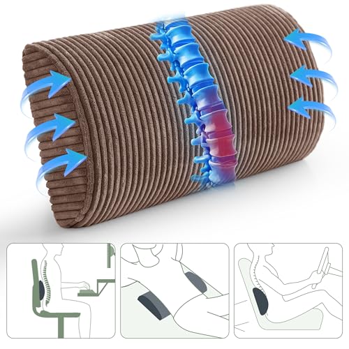Memory Foam Lumbar Support Pillow for Recliner & Couch - Pain Relief