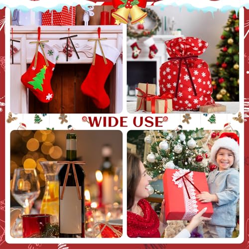 NONSTOP Burgundy Velvet Ribbon Bows for Christmas Tree Decorations 24 pcs