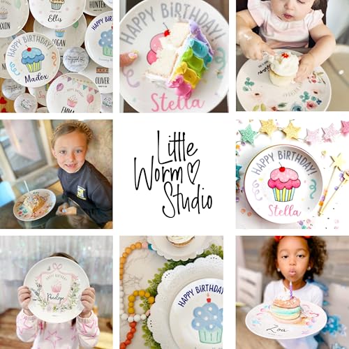 Personalized Ceramic Birthday Plate - 8-Inch Keepsake Gift