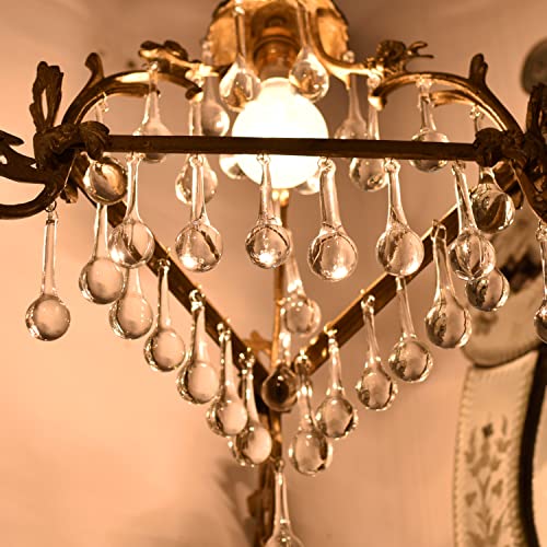 Clear Glass Teardrop Christmas Ornaments - 20 Pack Hanging Holiday Decor
