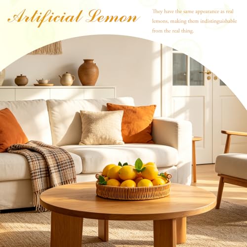 12 Pcs Ultra-Realistic Artificial Lemons for Home Decor