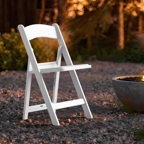 Folding Chair Set of 4, Heavy Duty Padded Event Chair with Waterproof Seat