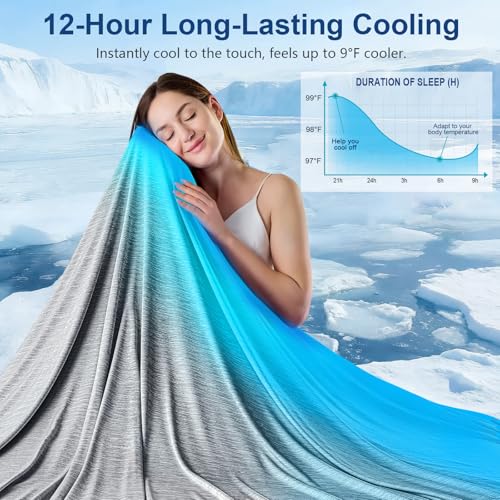 KMUSET Cooling Blanket Twin (60"x80") - Lightweight Summer Cold Blanket