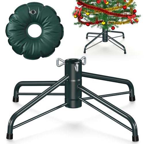 Hemndic 15.5 Inch Christmas Tree Stand for 4-6 Ft Artificial Trees - Stable Metal Base with Folding Design