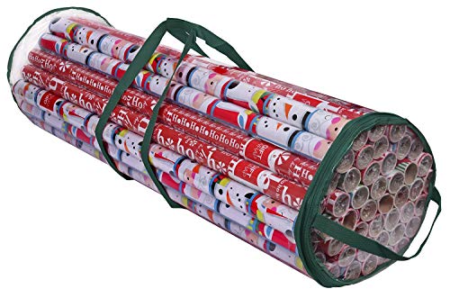 Clear PVC Christmas Wrapping Paper Storage Bag 40 Inch Roll Organizer