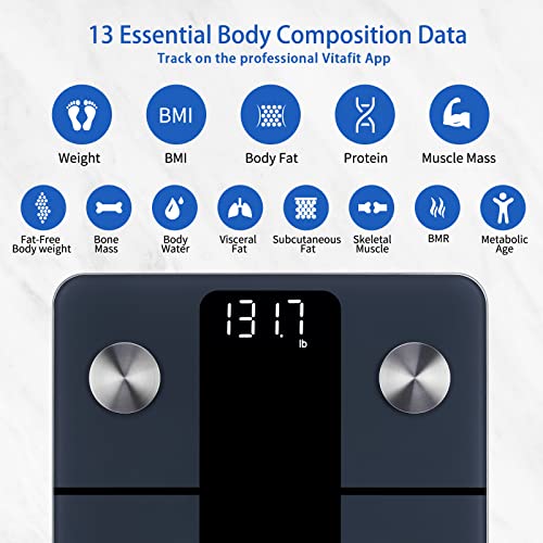 Smart Body Weight Scale - Digital Bathroom Scale with App Sync & Body Fat Analysis