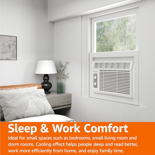 5000 BTU Window Air Conditioner with Quiet Operation for Small Rooms