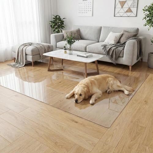 Heavy-Duty Clear PVC Floor Protector Mat for Hardwood and Carpet