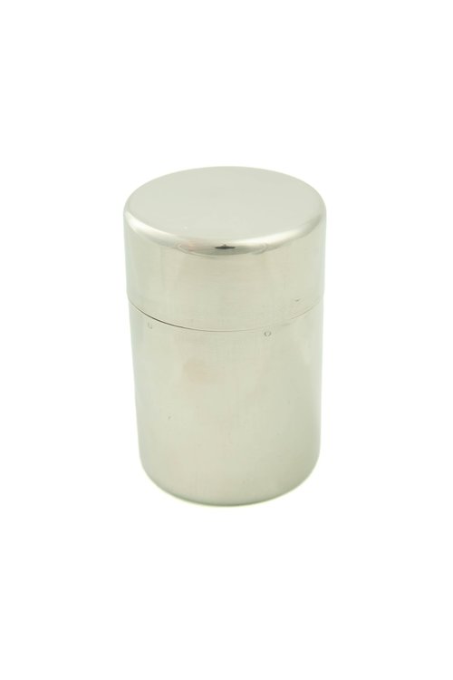 Matcha Tea Canister- Airtight Double Lids Spices Storage Seal Stainless Steel - Tea Bags - Ground and Bean Coffee - Matcha Powder - Tin Canister Can 400 ml