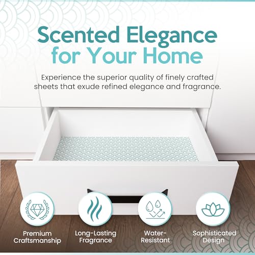 Linda's Essentials Large Lavender & Linen Scented Drawer Liners - 19.7 x 14.4 inches, Pack of 20