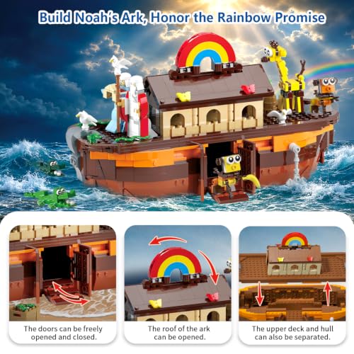 Noah’s Ark Advent Calendar 2026 - Kids 24 Days Religious Building Blocks Gift (OUXUNX)