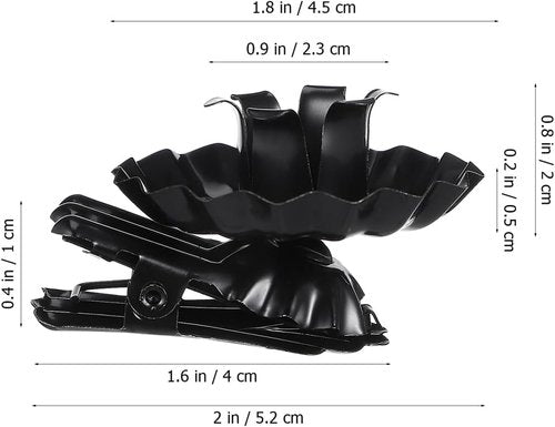 Angoily Black Iron Candle Clips - 20 C-Shaped Holders for Secure Christmas Table Decoration | 2.04 x 1.65 x 1.25 Inch