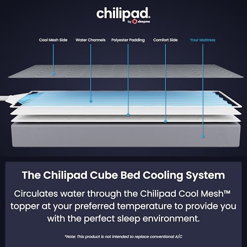 Chilipad Cube Cooling & Heating Mattress Topper - Half Queen Size, Temp 60-115°F