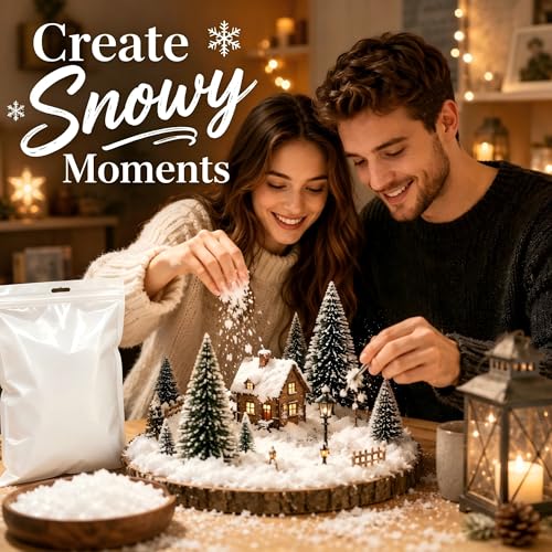Instant Snow Powder (12oz) - Makes 5 Gallons Fluffy Artificial Fake Snow