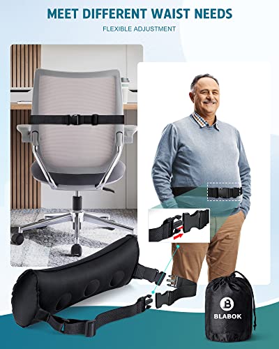 Inflatable Lumbar Pillow for Travel & Office Chair Support
