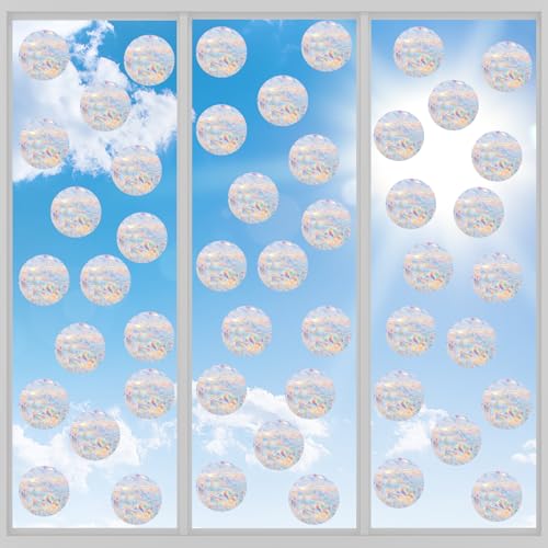 90 Pcs Rainbow Window Decals - Bird Strike Prevention Stickers
