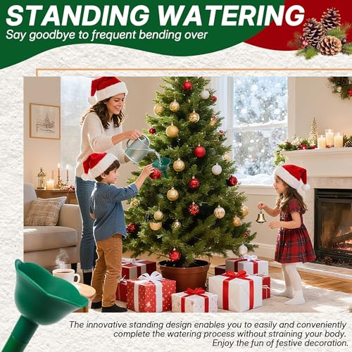 46" Adjustable Christmas Tree Watering Funnel with Stainless Steel Hose