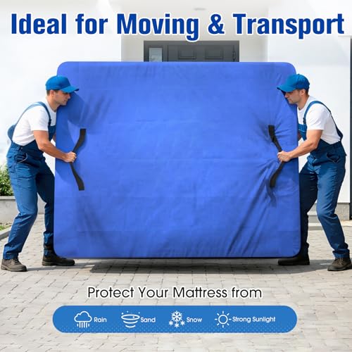 Extra Thick Waterproof Mattress Bags for Moving, Full Size 77"x57"x15"