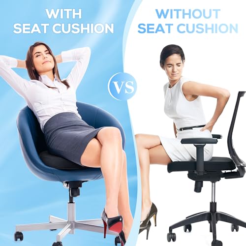 Black Large Donut Pillow Seat Cushion for Postpartum Sciatica Hemorrhoids Office & Car Use