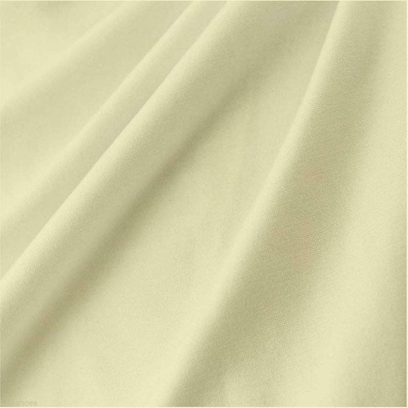 Olympic Queen Sheets (66 x 80) - Ivory Solid, 4 Piece Camper Sheet Set, 100% Egyption Cotton, 8 Inch Deep Pocket Fitted Sheet with Elastic All Around, Soft & Luxurious, Hotel Quality Sheets